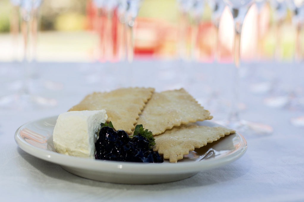 Top: their thriving egg business. Bottom left: a simple cow’s-milk chevre. Bottom right: a well-tended field.
