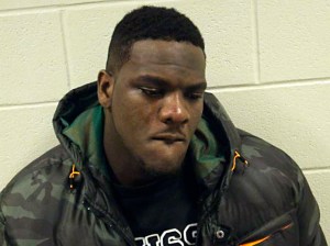 Clark after his arrest for domestic violence.