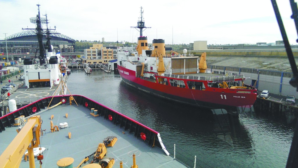 The United States’ entire icebreaker fleet is housed at Pier 37 in Seattle.
