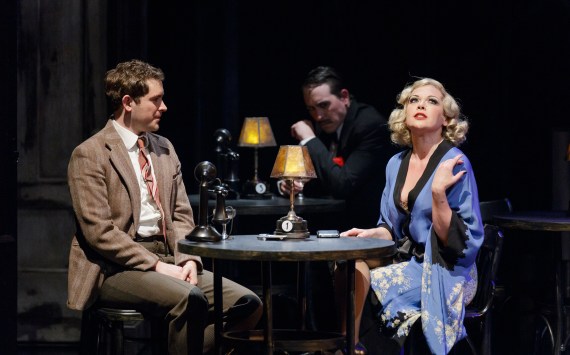 Triangle in Berlin: Earp, Adam Somers (center), and Wildrick. Mark Kitaoka/Village Theatre