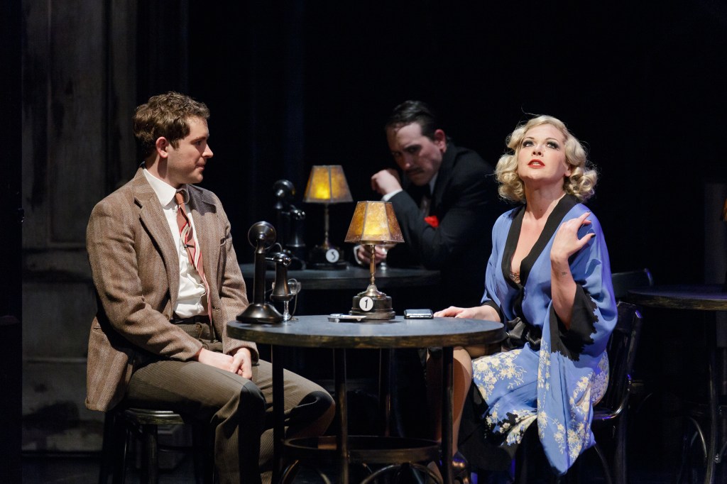 Triangle in Berlin: Earp, Adam Somers (center), and Wildrick. Mark Kitaoka/Village Theatre