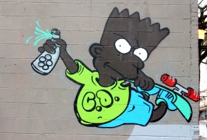 Eat my shorts, gentrification! Black Bart reps the Central District on 25th and Jackson, one of the many public neighborhood reminders (above) of the neighborhood's cultural heritage.