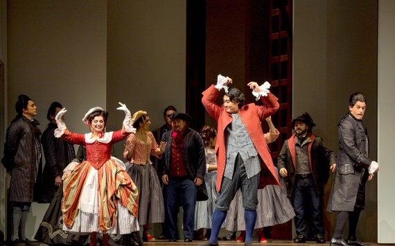 Focile and Shenyang as Susanna and Figaro at their wedding dance. Photo courtesy of Seattle Opera