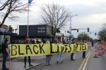 A Black Lives Matter banner outside Uncle Ike's pot shop at 23rd and Union. Photo by Casey Jaywork.
