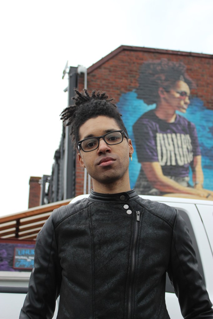Renee Jarreau Greene, who spoke to protesters about the importance of "centering" trans and queer people in black liberation movements. Photo by Casey Jaywork.