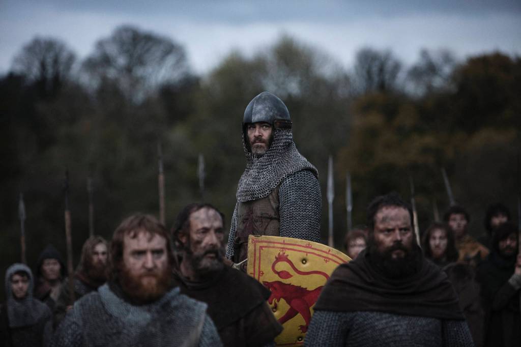 At times, the actors in Outlaw King are hard to tell apart under the mud, furs, 
and filthy mullets. Courtesy Netflix
