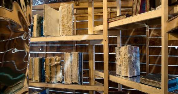 Theres more than a little symbolism packed into the pages and walls of Edgar Arceneauxs Library of Black Lies. Courtesy Henry Art Gallery