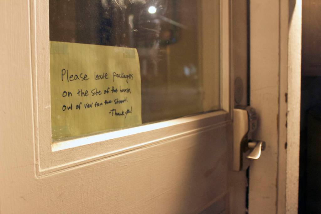 Many consumers have the option to give special instructions to delivery drivers. Asking them to leave a package out of sight, may help prevent a crime of opportunity. Kailan Manandic, photo illustration