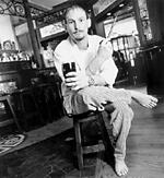 No shirt, no shoes&mdash;come on in! Head chef Damien Reynor fortifies himself.