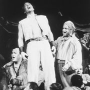 Billy the beauty: Christopher Maltman, center, as the doomed foretopman.