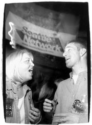 Pink-slip partygoers: Why don't you come up and interview sometime?