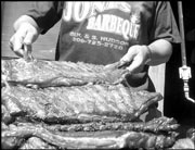 Where's the beef? At Jones Barbeque, fool.