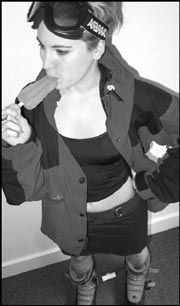 The author, exhibiting a blithe lack of concern for the elements.