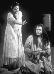 Hair tossing won't cut it: Nina Warren (Salome) and Richard Paul Fink (Jochanaan).