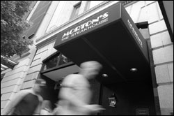 Mortons was camera shythey wouldnt let our photographer in. But isnt that a lovely awning?