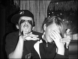 This is not Juggalo thunder! But close enough: author, left, and embarrassed girlfriend.