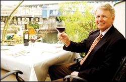 Restaurateur Richard Malia on Ponti's deck.