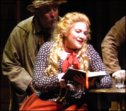 Saloon gal Gruber melts some miner hearts.