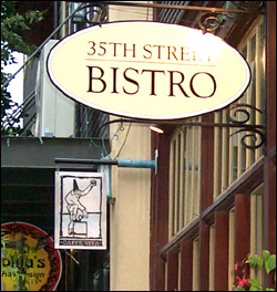 Less patchouli, more ahi: the Euro-fabulous 35th Street Bistro.