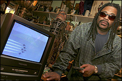 Hubbard with his videotape.