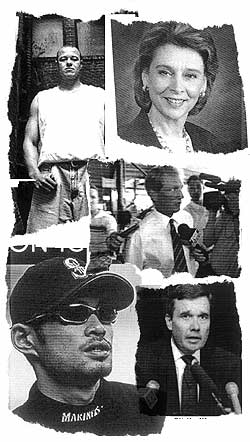 Clockwise from top left: Carl Mack, Christine Gregoire, Rick Neuheisel, Gil Kerlikowske, and Ichiro.