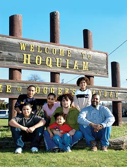The Walker family. Top row: Jordan, Tashianna, Angela, and Tahj. Bottom row: Rico, Myhles, and Simmie.