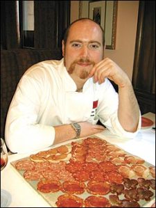 Tom Dunklin and his meaty wares.