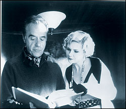 The author as director, on the set of The Cat's Meow with Kirsten Dunst.