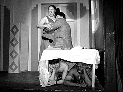 Davis belts it out for the boys.