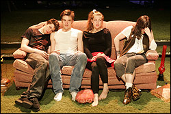 Stupid stuff: From left: Hobson, Walker, Maus, and Hill feel the angst.