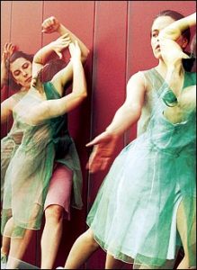 Wong's dancers explore "The Waiting Room."