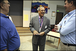 Seattle City Council member Richard McIver at a candidate forum last week.