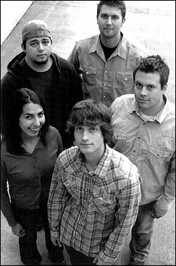 Ian McFeron, front, and his band.