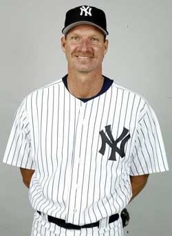 Johnson in pinstripes.