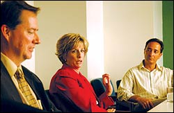 From left: Seattle Police Lt. Greg Schmidt, King County Sheriff Sue Rahr, and sheriff's Sgt. Jim Fuda.