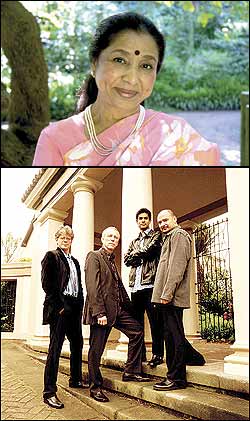 Asha Bhosle (top) and Kronos Quartet (bottom).