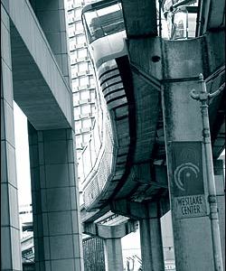 Monorail service has ground to a halt.