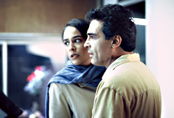 L.A. visitor Atossa Leoni (left) and mysterious florist Houshang Touzie.