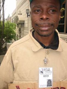 Donald Morehead, a Real Change vendor who arrived in Seattle six weeks ago, says people should stop selling the paper once they got enough to pay rent twice. . . . Then you pass it on to someone else.