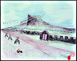 Mirikitani's internment camp during World War II.