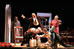 Weird, freighted chaos: the Antrobus clan.