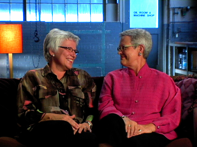 Domestic partners Heather Andersen (left) and Leslie Christian.