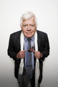 Seattles ambassador of liberalism, with a scarf given to him by the Dalai Lama.