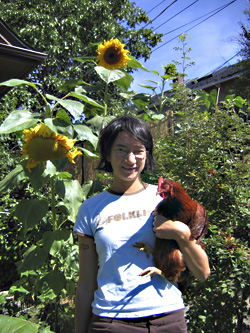 Backyard? Barnyard? Its all the same to the Tall Boys Charmaine Slaven.