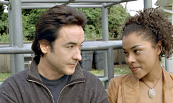 Cusack sensibly skips baby-sitting for Sophie Okonedo's sake.