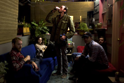 Brooke (center) drowning in Vitamin R.