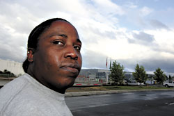 A veteran, a citizen, and held for seven months: Rennison Castillo, in front of the Tacoma facility.