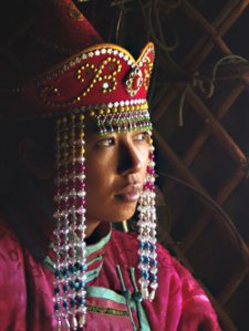 Yu in native attire.