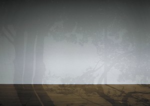 On the walls and floor of Western Bridge are shadows cast by