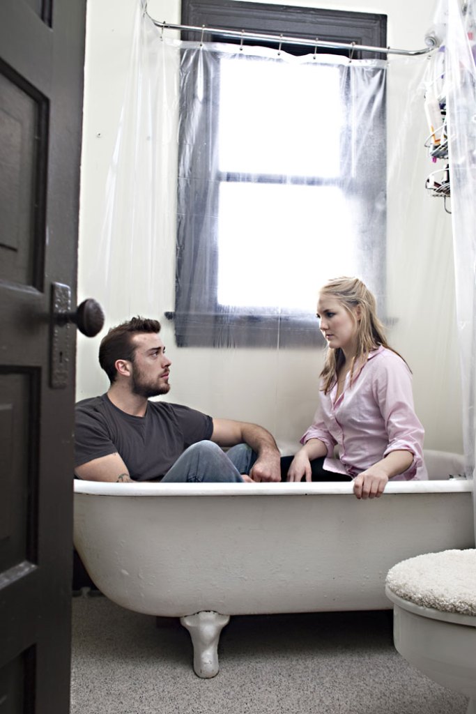 Maxwell and Hunt wash off the stink of the office.